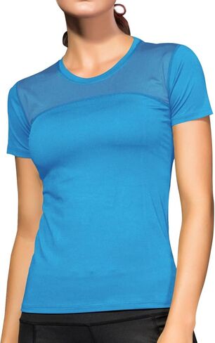 قمصان نسائية للتمرين، قمصان بأكمام قصيرة، قمصان شبكية مناسبة للجري، قمصان رياضية لليوجا والجري in Kuwait