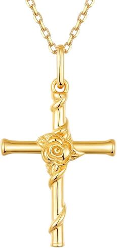 S.Leaf الصليب قلادة للنساء عبر سلسلة قلادة فضة مكعب زركونيا قلادة الذهب الصليب قلادة بسيطة لذيذ قلادة الذكرى هدايا عيد ميلاد للنساء in Kuwait