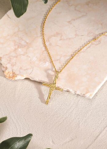 S.Leaf الصليب قلادة للنساء عبر سلسلة قلادة فضة مكعب زركونيا قلادة الذهب الصليب قلادة بسيطة لذيذ قلادة الذكرى هدايا عيد ميلاد للنساء in Kuwait