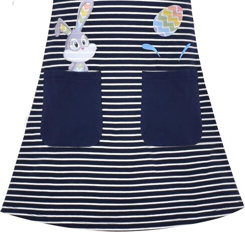 Sunny Fashion Girls Dress Long Sleeve Daisy Flower Striped Casual Cotton in Kuwait