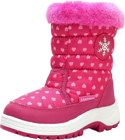 Ahannie Toddler Boys Girls Warm Snow Boots, Kid Outdoor Insulated Winter Boots in Kuwait