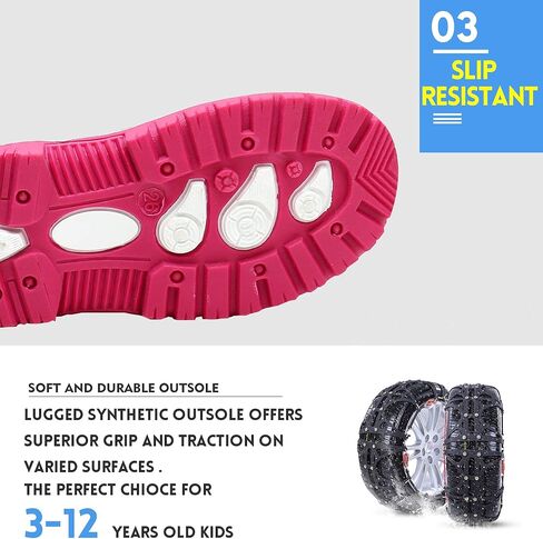 Ahannie Toddler Boys Girls Warm Snow Boots, Kid Outdoor Insulated Winter Boots in Kuwait