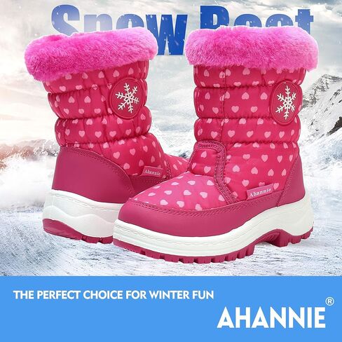 Ahannie Toddler Boys Girls Warm Snow Boots, Kid Outdoor Insulated Winter Boots in Kuwait