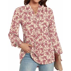 BISHUIGE Womens Summer Tops Dressy Casual T-Shirts Chiffon Loose fit Tunic Blouses