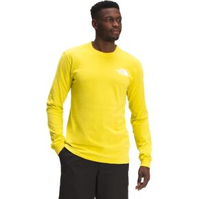 THE NORTH FACE Box NSE تيشيرت بأكمام طويلة أصفر حمضي مقاس XL in Saudi Arabia