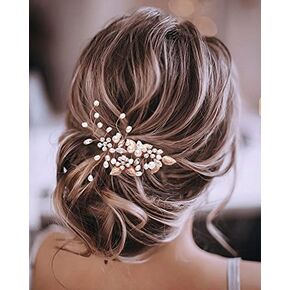 GORAIS Bride Wedding Hair Vine Pearl Bridal Headpieces Leaf Hair Accessories for Women and Girls in Saudi Arabia