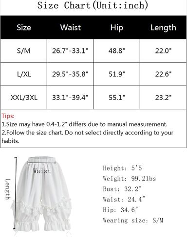 Nuoqi Pantaloons Women Lolita Bloomer Victorian Steampunk Bloomers Shorts in Saudi Arabia