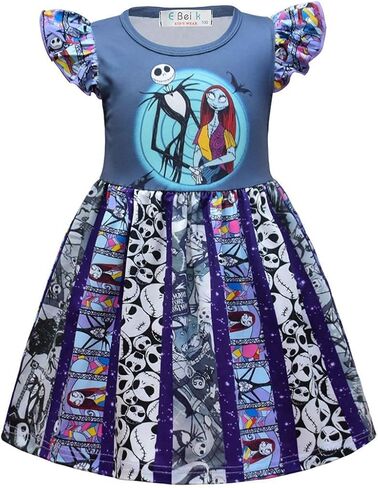 Nezababy فستان سالي للفتيات Copslay الكابوس قبل عيد الميلاد تولدر للأطفال 2T-6T in Kuwait