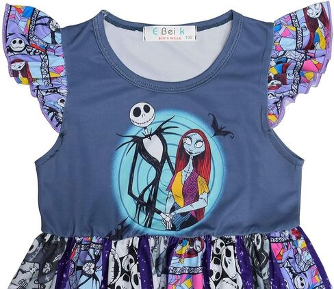 Nezababy فستان سالي للفتيات Copslay الكابوس قبل عيد الميلاد تولدر للأطفال 2T-6T in Kuwait