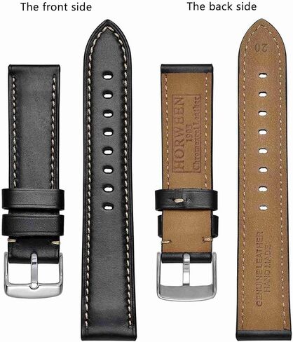 BISONSTRAP Leather Watch Band 18mm 19mm 20mm 21mm 22mm 23mm 24mm, Horween Chromexcel Leather Watch Strap in Saudi Arabia