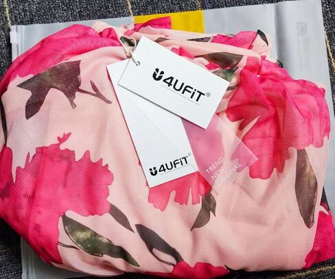 4UFIT المرأة السباغيتي حزام Bodycon فستان الأزهار طباعة شبكة أكمام Ruched مثير نادي الحفلات فساتين متوسطة الطول in Kuwait