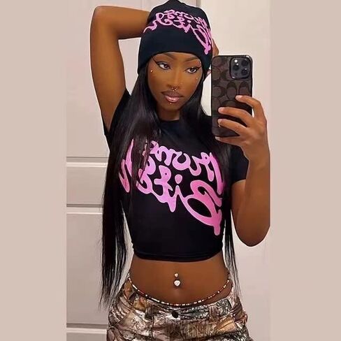 Z-Jeris Y2K Beanie Hats Knitted Gothic Wool Hat Letter Hat Cute Men Women Unisex Skull Cap Ski Cycling Outdoor in Kuwait