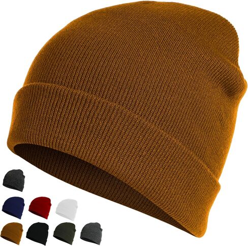 قبعات Meiyaante Beanie للرجال والنساء - قبعات تخزين دافئة للرجال والنساء، قبعات حرارية محاكة بأساور، هدية له ولها in Kuwait
