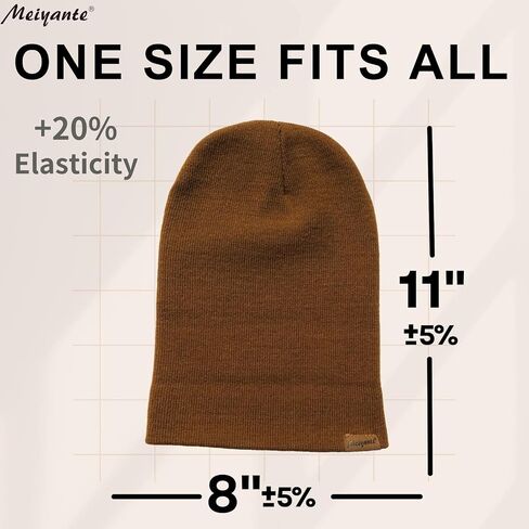قبعات Meiyaante Beanie للرجال والنساء - قبعات تخزين دافئة للرجال والنساء، قبعات حرارية محاكة بأساور، هدية له ولها in Kuwait
