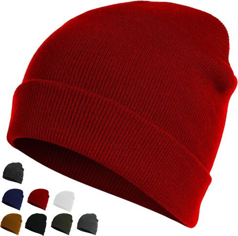 قبعات Meiyaante Beanie للرجال والنساء - قبعات تخزين دافئة للرجال والنساء، قبعات حرارية محاكة بأساور، هدية له ولها in Kuwait