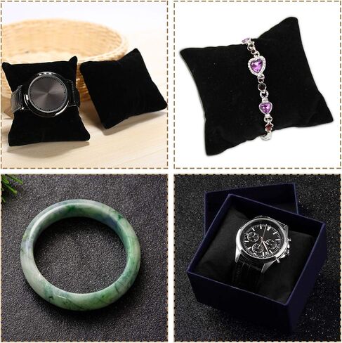 AUEAR, Velvet Bracelet Watch Pillow Black Jewelry Pillows Watch Bracelet Bangle Cushions Display Stand Set for Box (20 Pcs) in Saudi Arabia