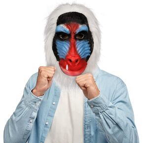 ديمي شاركي لطيف كاو قناع هالوين زي حفلة حيوان كامل الرأس كوزبلاي بروبس لاتكس للبالغين (بابون) in Kuwait