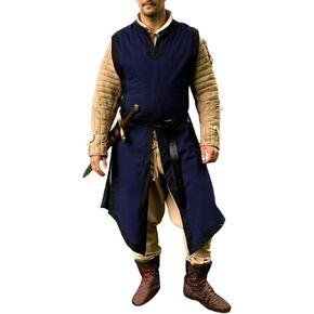 Gafeng Men's Medieval Costume Renaissance Templar Tunic Viking Knight Halloween Vintage Surcoat Warrior Robe in Saudi Arabia