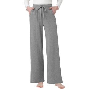 LAPASA Women's Pajama Pants Casual Wide Leg Loose with Drawstring Pocket Meditation Yoga Lounge Palazzo Stretchy Cozy L59/L98