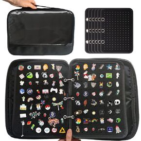 Mi Ya Mi Lai 6Blue binder+5Black Space Page,Large Transparenter Pin Books For Collectors, Enamel Pin Display Pages Pin Carrying Case, Travel Pins Display Bag(6Blue binder+5Black Spaces,Bag Only) in Saudi Arabia
