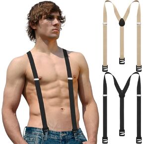 2 Pcs Hidden Suspenders for Men Hiking Suspenders Undergarment Suspenders for Untucked Men Winter Outdoor Hiking Ski Pant