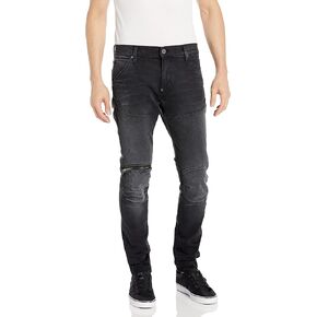 بنطال جينز G-STAR RAW للرجال 5620 3D بسحاب للركبة وقصة ضيقة