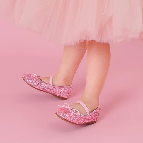 أحذية DREAM PAIRS للفتيات الصغيرات وحفلات الزفاف وحفلات الزفاف وحفلات الباليه المسطحة in Kuwait