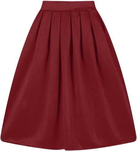 Taydey A-Line Pleated Vintage Skirts for Women in Kuwait