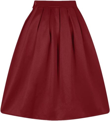 Taydey A-Line Pleated Vintage Skirts for Women in Kuwait