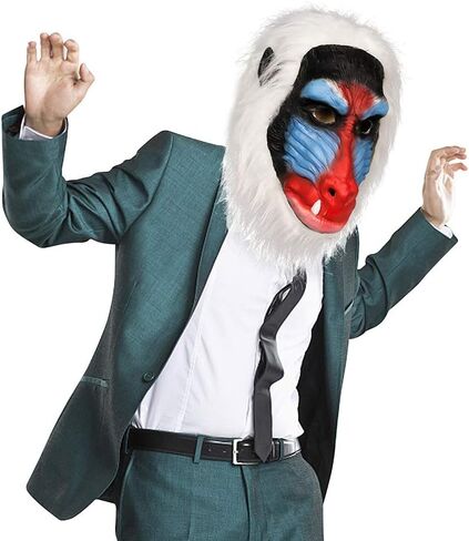ديمي شاركي لطيف كاو قناع هالوين زي حفلة حيوان كامل الرأس كوزبلاي بروبس لاتكس للبالغين (بابون) in Kuwait