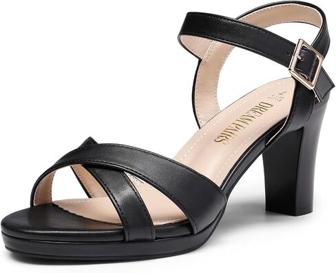DREAM PAIRS Women's Chunky Heel Sandals | Open Toe Ankle Strap Sandals, Block Platform High Shoes, Comfortable Sparkly Pump Dance Party Shoes for Teens Prom in Saudi Arabia