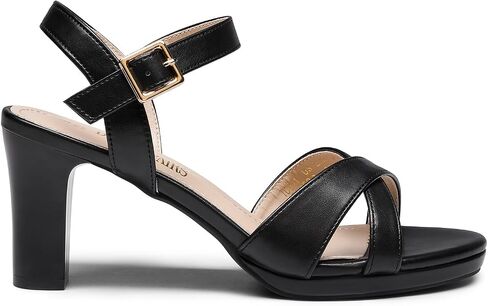 DREAM PAIRS Women's Chunky Heel Sandals | Open Toe Ankle Strap Sandals, Block Platform High Shoes, Comfortable Sparkly Pump Dance Party Shoes for Teens Prom in Saudi Arabia