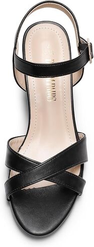 DREAM PAIRS Women's Chunky Heel Sandals | Open Toe Ankle Strap Sandals, Block Platform High Shoes, Comfortable Sparkly Pump Dance Party Shoes for Teens Prom in Saudi Arabia
