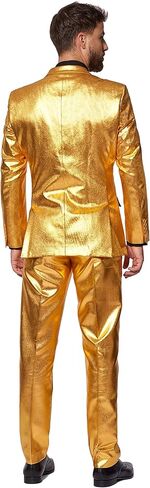 بدلة الحفلات الرجالية من Opsuits - أزياء حفلات رأس السنة وعيد الميلاد - معدنية - تتضمن سترة متطابقة - بنطال - ربطة عنق in Kuwait