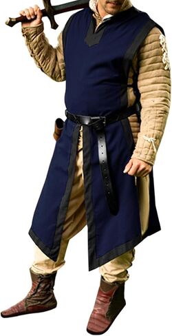 Gafeng Men's Medieval Costume Renaissance Templar Tunic Viking Knight Halloween Vintage Surcoat Warrior Robe in Kuwait