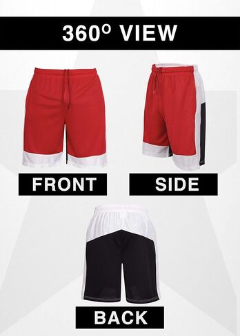 Mens Basketball Shorts with Pockets, Active Athletic Performance Gym Workout Shorts for Men Workout Shorts, 4 Pack in Kuwait