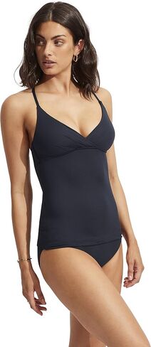 Seafolly Women's Wrap Front Tankini Top Swimsuit in Saudi Arabia