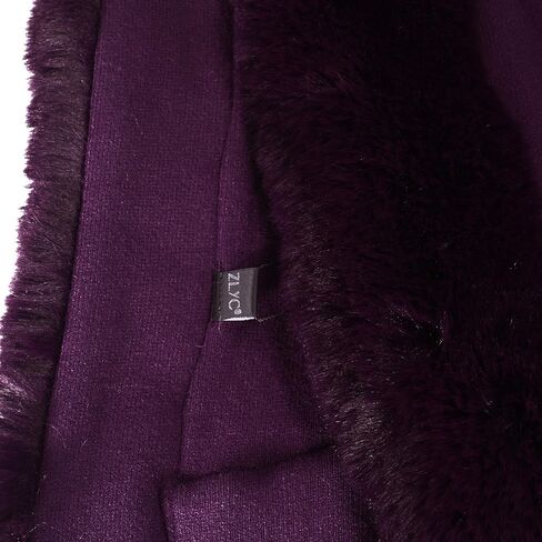 ZLYC Women Winter Faux Fur Shawl Stole Warm Wrap Cape in Saudi Arabia