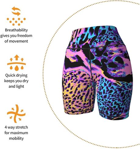Women's High Waist Bike Shorts for Workout Sports Athletic Running Hiking Biker Yoga Gym Size in Kuwait