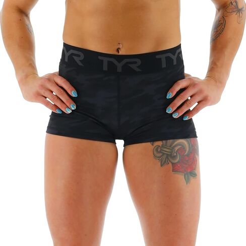 TYR Women's Mid Rise Athletic Workout Short 2" in Kuwait