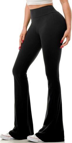 Jvini Flare Leggings for Women- High Waisted Buttery Soft Flared Bootcut Wide Leg Yoga Pants in Kuwait