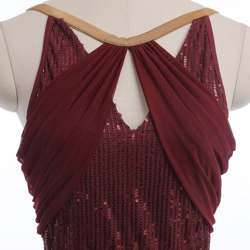 AFAVOM Women's Lyrical Dance Dress Contemporary Dance Costume Sequin Ballet Leotard + Long Sheer Wrap Skirt Lyrical Outfit in Kuwait