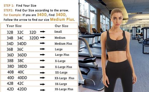 حمالة صدر رياضية للسيدات من ANGABRIEL مع سحاب للإغلاق وظهر متقاطع، حمالات صدر لاسلكية، قماش مطاطي بأربعة اتجاهات مع مبطن قابل للإزالة in Kuwait