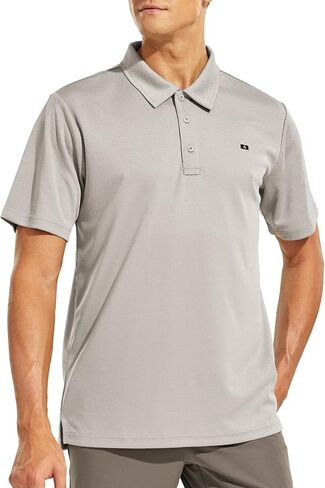 قمصان Nepest للرجال ذات تصميم جاف Tech Polo بأكمام قصيرة بياقة لرياضة الجولف والتنس والمشي لمسافات طويلة في الهواء الطلق كاجوال، بوليستر عالي الأداء in Kuwait