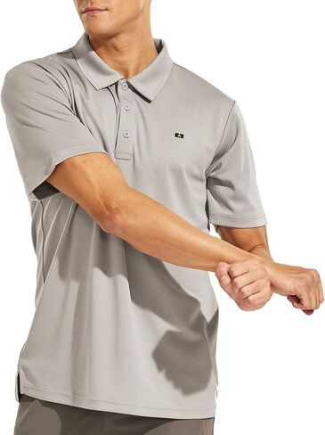 قمصان Nepest للرجال ذات تصميم جاف Tech Polo بأكمام قصيرة بياقة لرياضة الجولف والتنس والمشي لمسافات طويلة في الهواء الطلق كاجوال، بوليستر عالي الأداء in Kuwait