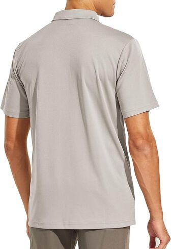 قمصان Nepest للرجال ذات تصميم جاف Tech Polo بأكمام قصيرة بياقة لرياضة الجولف والتنس والمشي لمسافات طويلة في الهواء الطلق كاجوال، بوليستر عالي الأداء in Kuwait