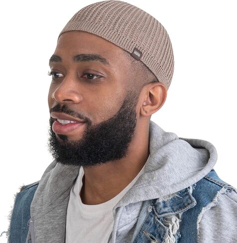 Candid Signature Apparel Skull Cap Kufi Beanies for Men & Women - 100% Cotton Skully, Running Cap & Helmet Liner, Checkered in Saudi Arabia