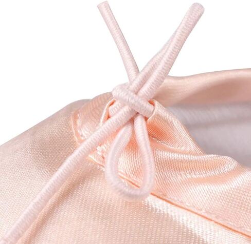 أحذية رقص الباليه من KUKOME أحذية مدببة من الساتان الوردي مع شريط ووسادات لأصابع القدم للسيدات in Kuwait