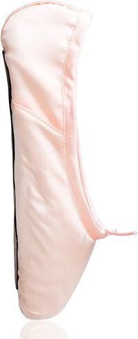 أحذية رقص الباليه من KUKOME أحذية مدببة من الساتان الوردي مع شريط ووسادات لأصابع القدم للسيدات in Kuwait