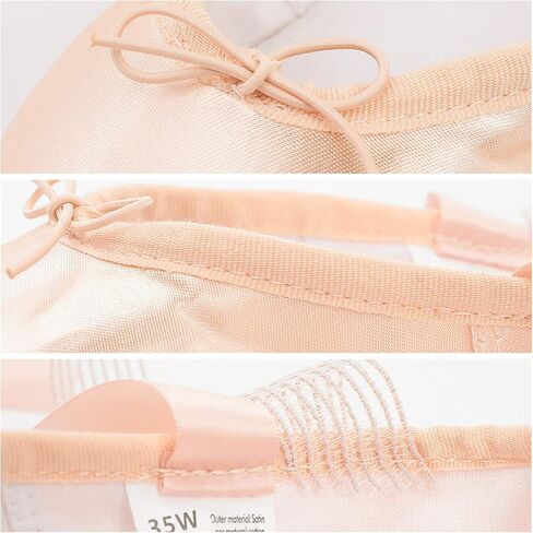 أحذية Soudittur للفتيات والنساء باليه بوانت أحذية رقص احترافية من الساتان الوردي مع أشرطة مرنة مخيطة ومنصات أصابع القدم من السيليكون (يرجى اختيار مقاس أكبر بدرجة واحدة) in Kuwait